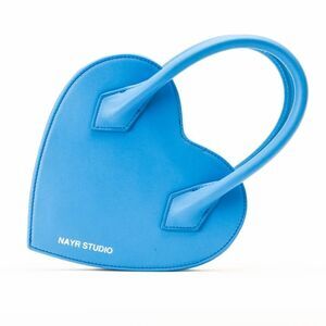 NWOT-NAYR STUDIO Blue Heart Bag 100% Leather